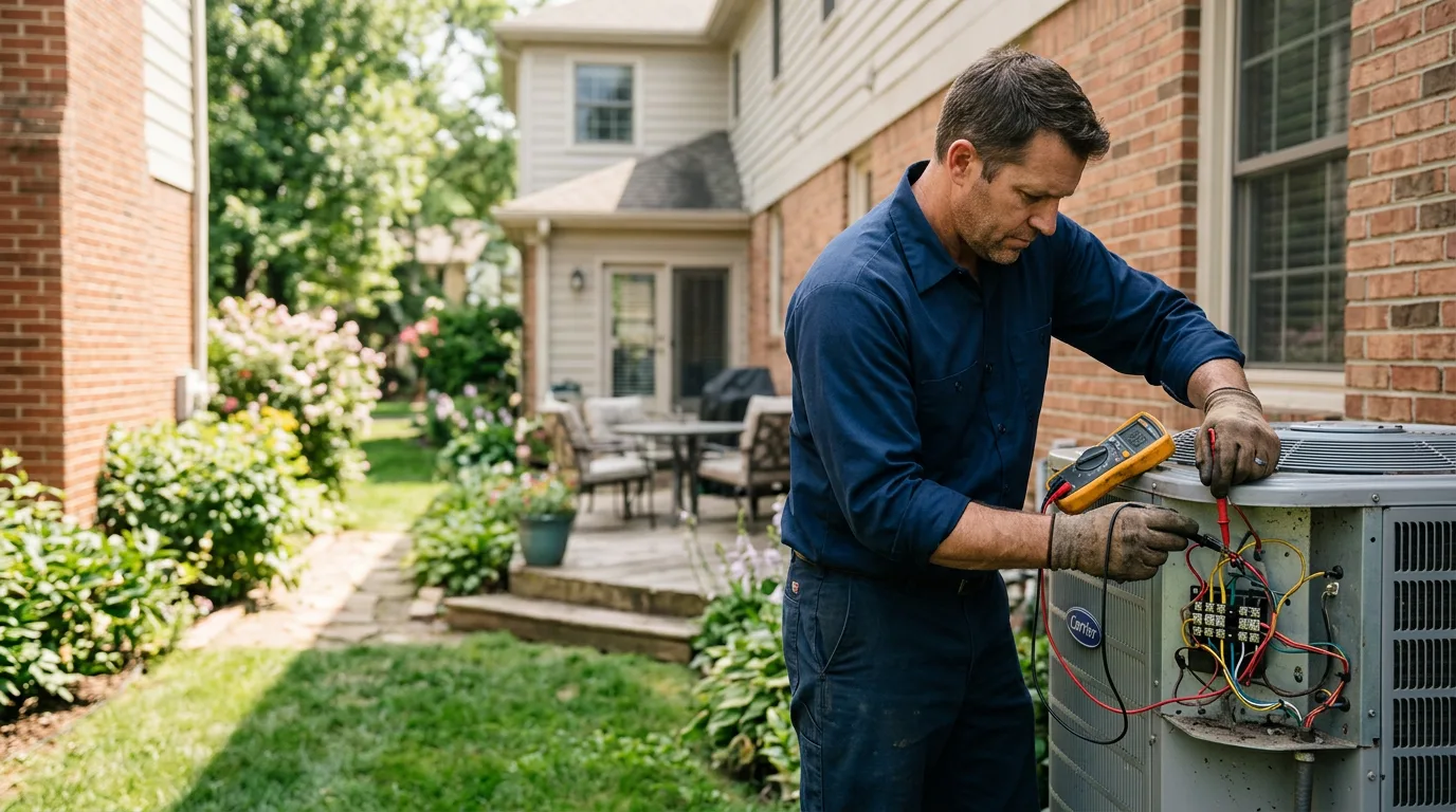 HVAC technician working near Reynoldsville, PA